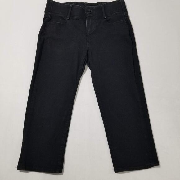 Apt 9 Jeans Womens Size 8P Black Tummy Control Capri Wash High Rise - Picture 9 of 9